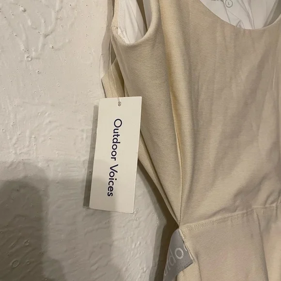 Outdoor Voices Court Dress Cream Mini Size Large - Picture 5 of 9